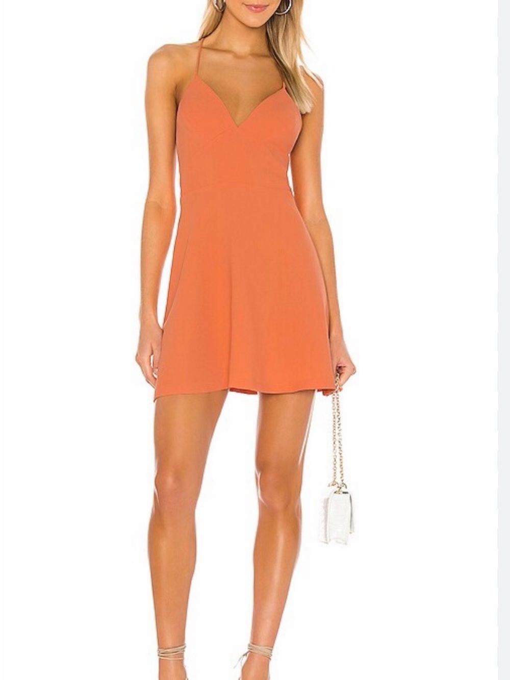 BCBGeneration Coral Strappy Mini Dress